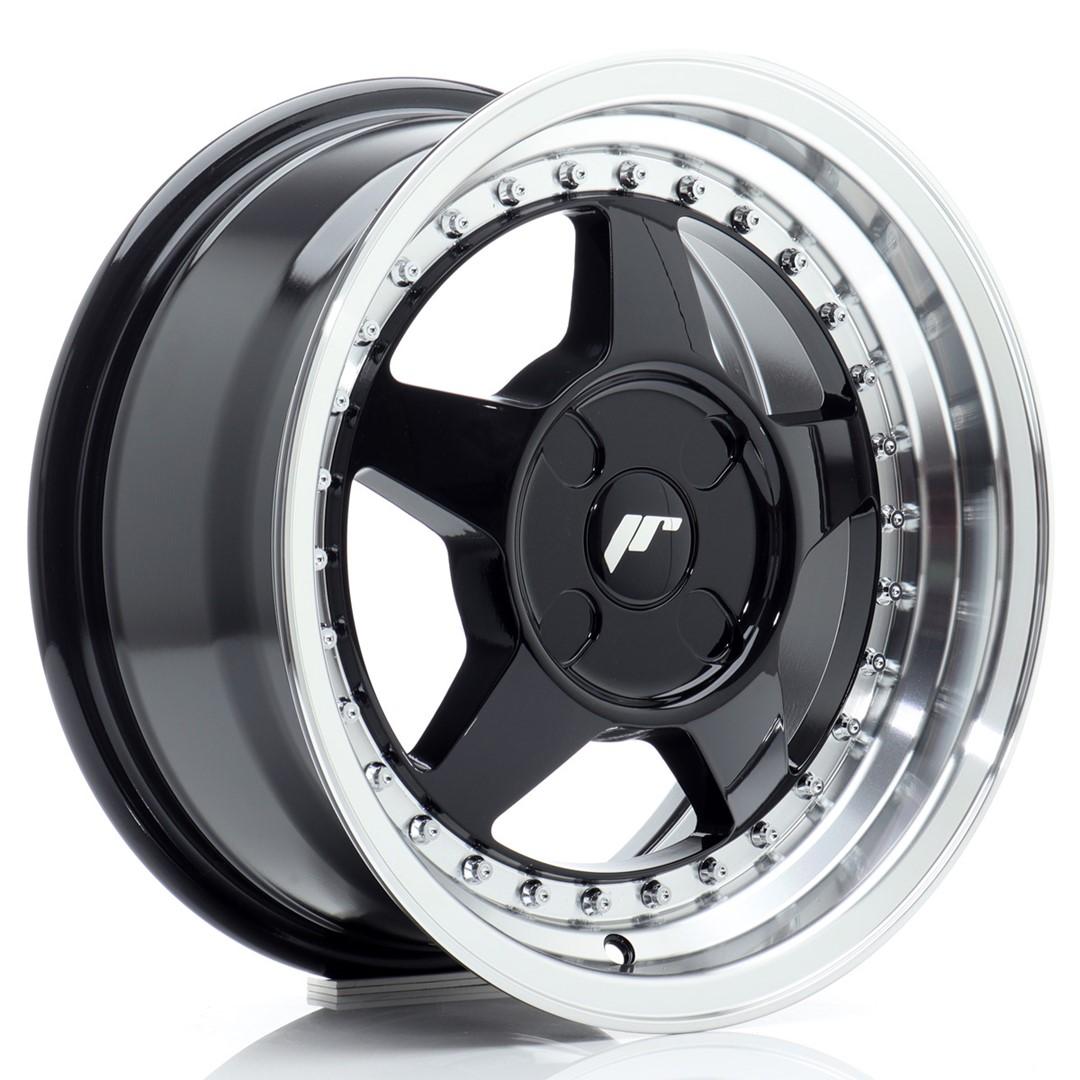 JR Wheels JR6 alumiinivanne, Musta, 15"