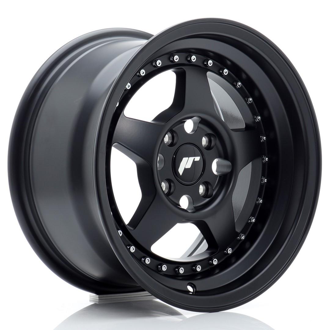 JR Wheels JR6 alumiinivanne, Musta, 15"