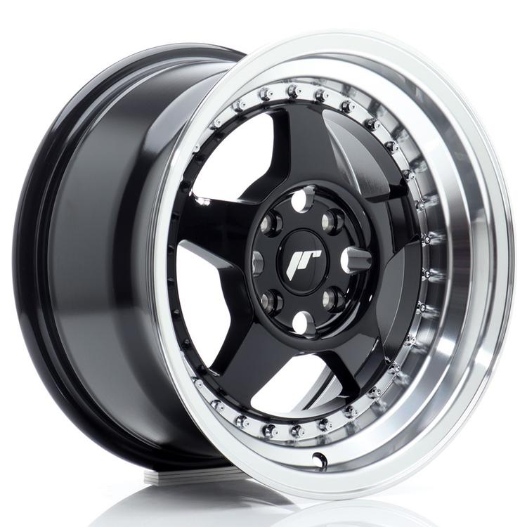 JR Wheels JR6 alumiinivanne, Musta, 15"