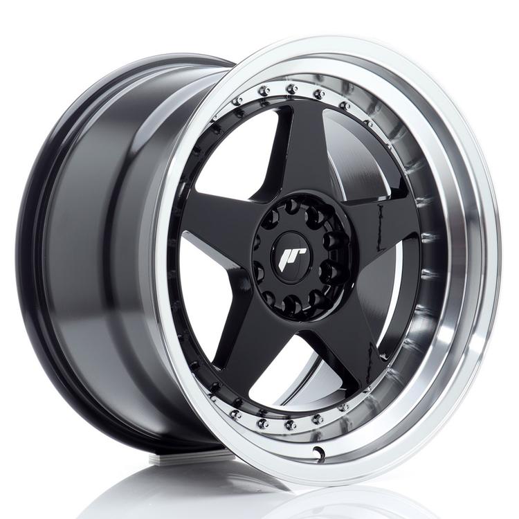 JR Wheels JR6 alumiinivanne, Musta, 18"