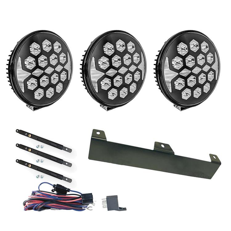 3-pack extraljus LED med gult positionsljus