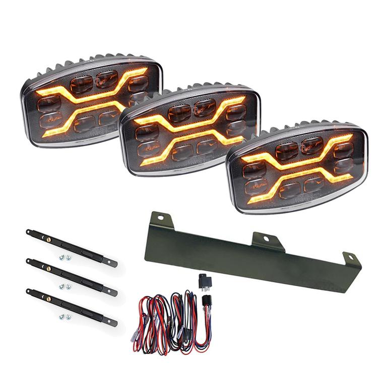 3-pack Spider extraljus led med blixtljus