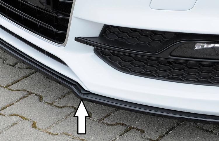 Rieger frontsplitter blanksvart Audi A3 (8V)/Audi A3 S3 (8V) 2012–2016