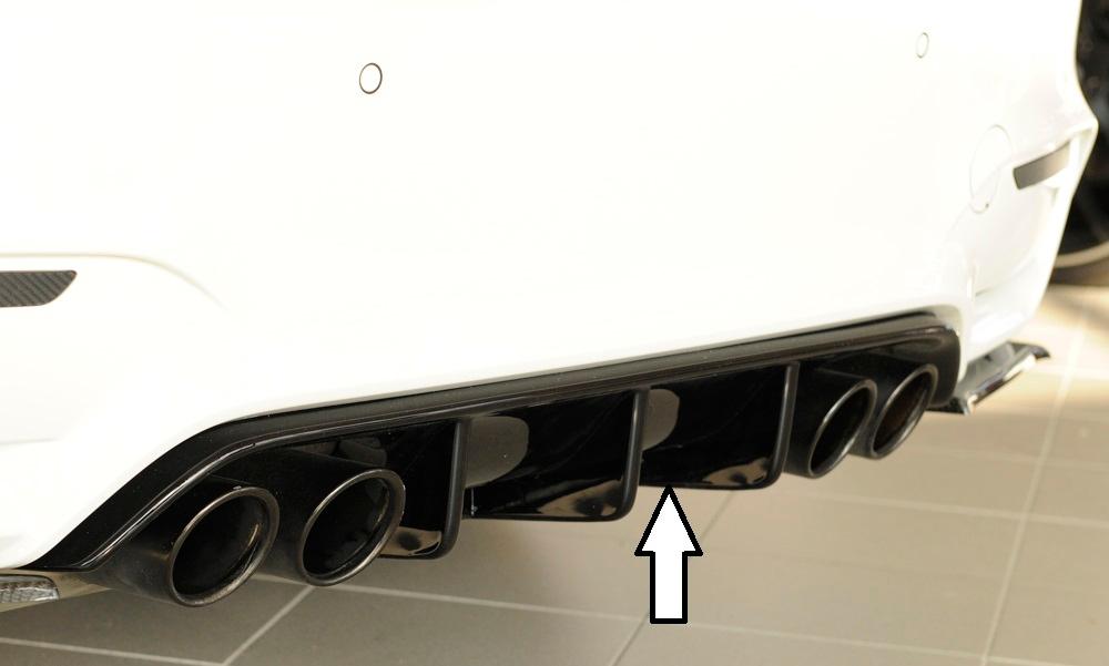 Rieger diffusor blanksvart BMW 3-series F80 M3 (M3)/BMW 4-series F82 M4 (M3)/BMW 4-series F83 M4 (M3) 2014–>