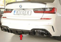 Rieger diffusor blanksvart BMW 3-series G20 (G3L)/BMW 3-series G21 (G3K) 2019–2022 med dragkrok