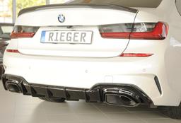 Rieger diffusor blanksvart BMW 3-series G20 (G3L)/BMW 3-series G21 (G3K) 2019–2022 med dragkrok - 2