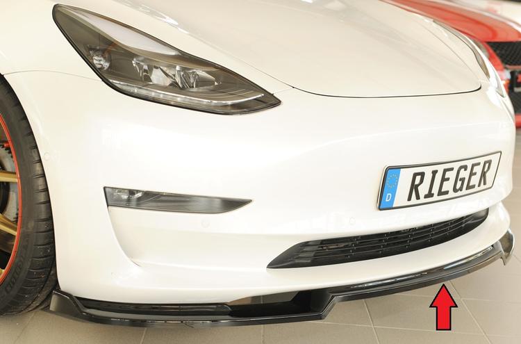 Rieger frontsplitter blank sort Tesla Model 3 003 2018–2023