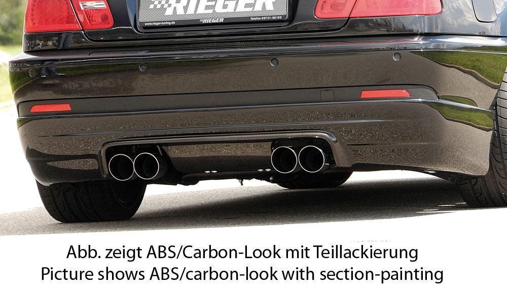 Rieger bakkjolsförlängning carbon-look BMW 3-series E46 2002–>