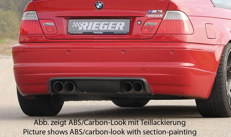 Rieger bakkjolsförlängning carbon-look BMW 3-series E46 M3 2000–>
