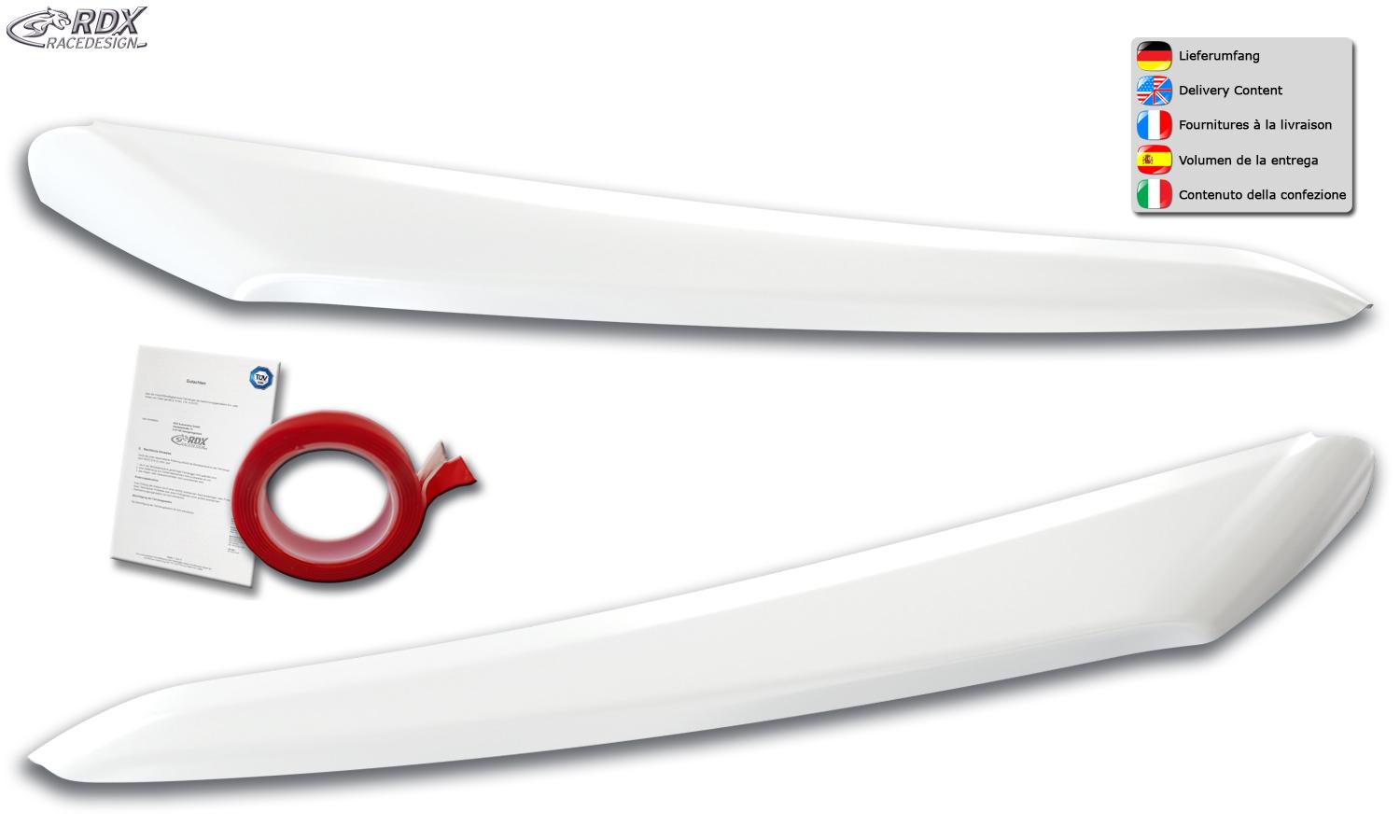 RDX strålkastarögonlock olackerad Fiat/Citroën/Peugeot/Opel/Toyota/RAM