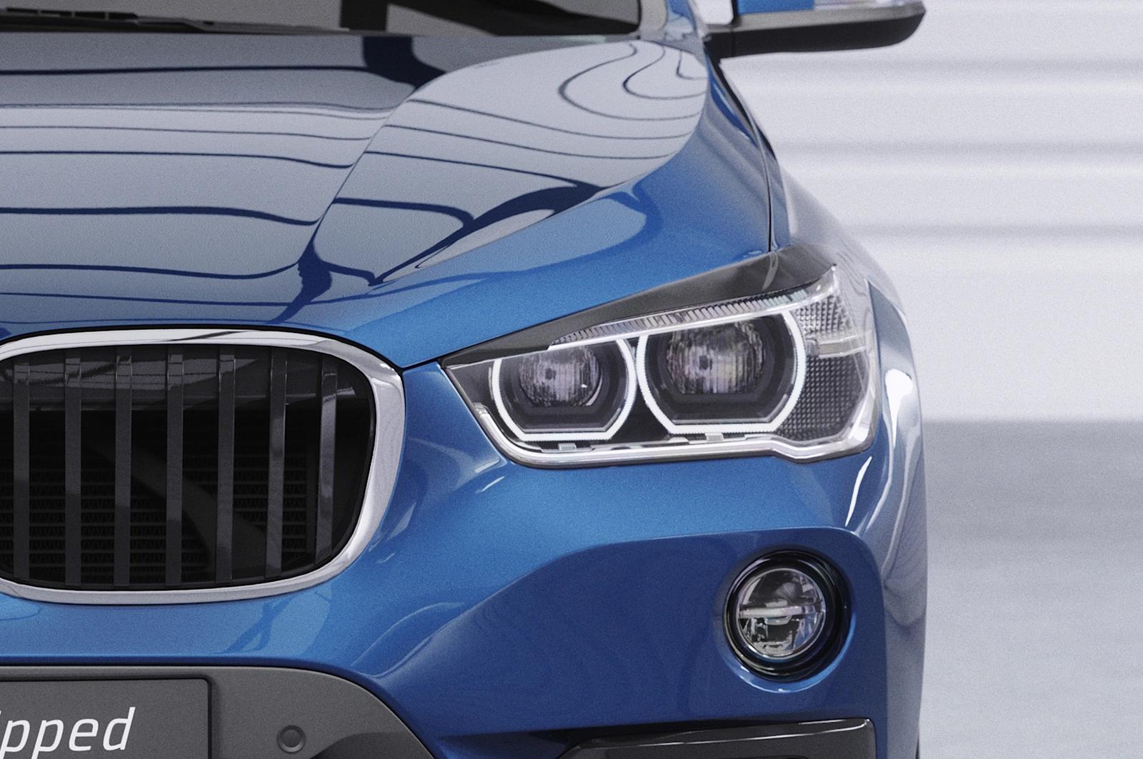 Ajovalojen suojukset BMW X1 F48 2015– Kiiltävä musta