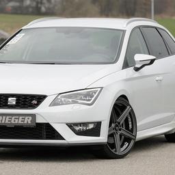 Blanksvart frontspoiler Seat Leon FR & Cupra
