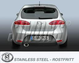 Avgassystem Rostfritt Seat Leon 05-