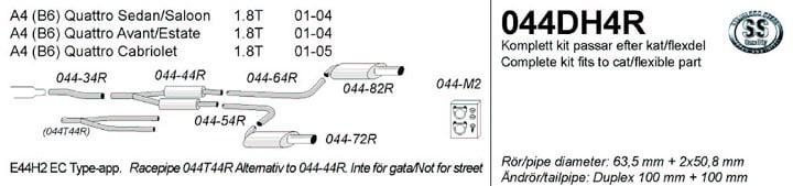 Racepipe that replaces front bumper