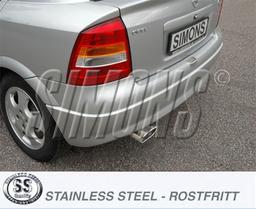 Pakoputkisto ruostumaton Opel Astra G