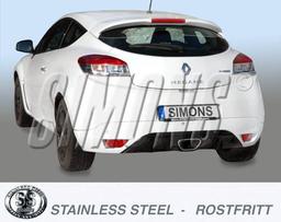 Eksossystem Rustfritt Renault Megane III
