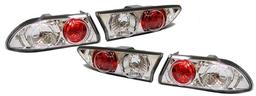 Baklamper kromet Alfa 156
