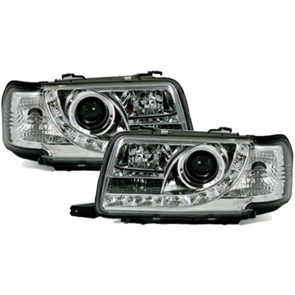 Chrome head lamps LED Audi 80