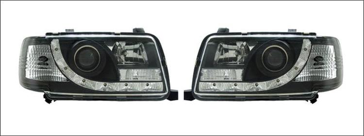 Black head lamps LED Audi 80