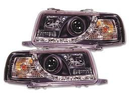 Black head lamps LED Audi 80