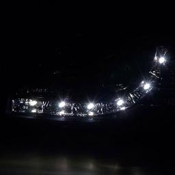 Black head lamps LED Audi 80