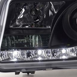 Black head lamps LED Audi 80