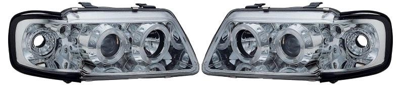 Chrome angel eyes head lamps for Audi A3