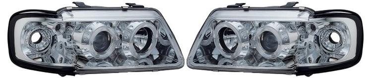 Chrome angel eyes head lamps for Audi A3