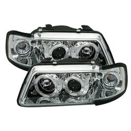 Chrome angel eyes head lamps for Audi A3
