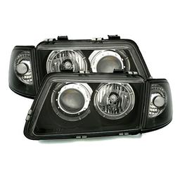 Black angel eyes head lamps Audi A3