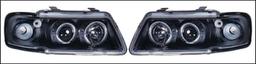Black angel eyes head lamps Audi A3
