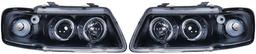Black angel eyes head lamps Audi A3