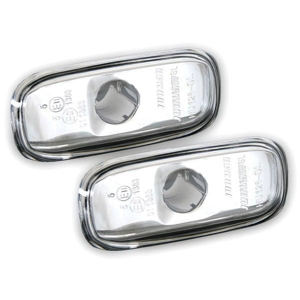 SkjermBlinklys krom & klarglass