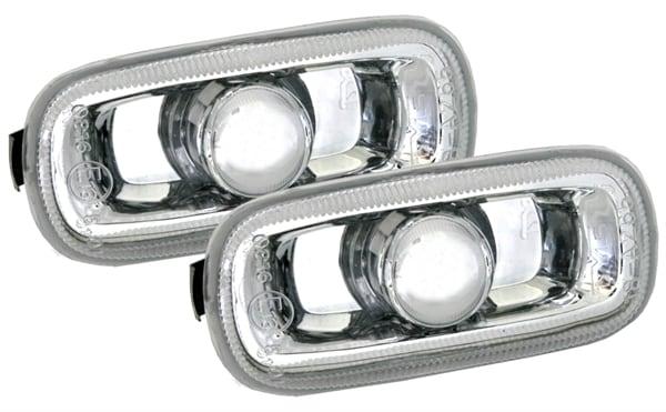 Chrome & Clear Glass Fender Indicators Audi A3 A4 A6