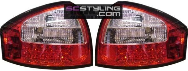 Baklamper LED Rød hvite Audi A6