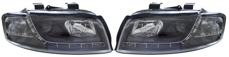 Devil eyes head lamps LED black Audi A4