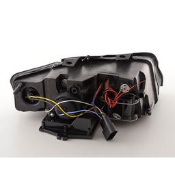 Black head lamps angel eyes Audi A4