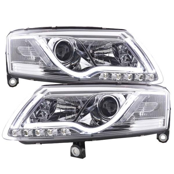 Strålkastare Krom Tube Lights Audi A6