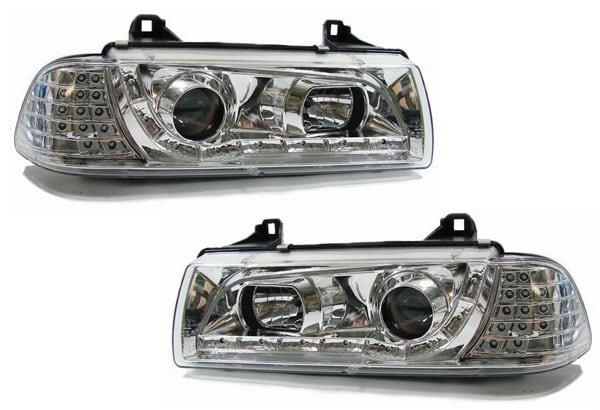 Devil Eyes Bmw E36 4drs krom