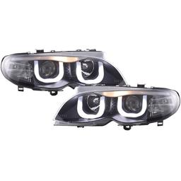 Svarta Strålkasatre TFL BMW E46