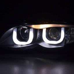 Svarta Strålkasatre TFL BMW E46