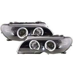 Angel Eyes forlygte Sort BMW E46