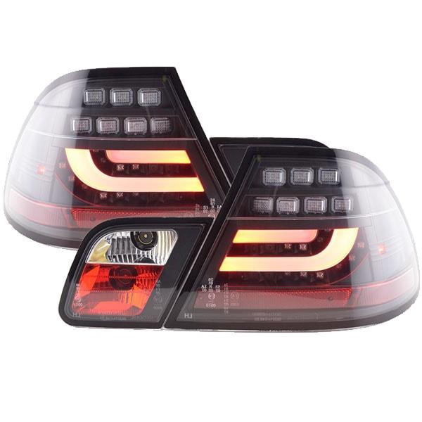 Led Takalamput Musta kirkasglas BMW E46