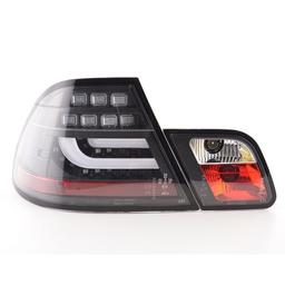 Led Takalamput Musta kirkasglas BMW E46