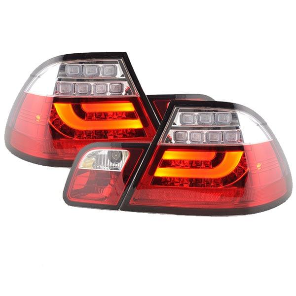 LED rear lamps red clear E46