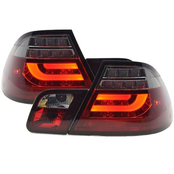 LED rear lamps red black E46