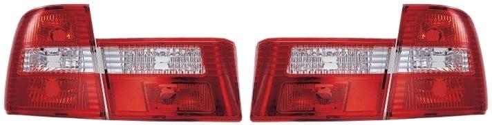 E34 Takalamput Valko/punaiset Briljantit