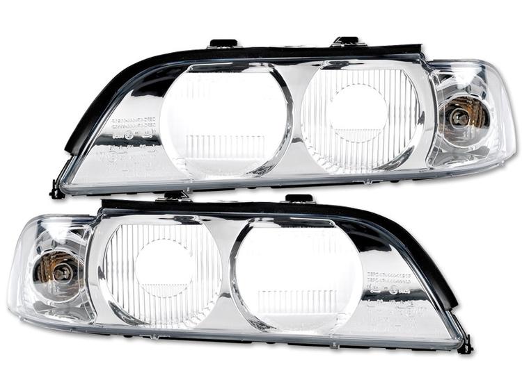 Frontskiva med blinkers i Krom