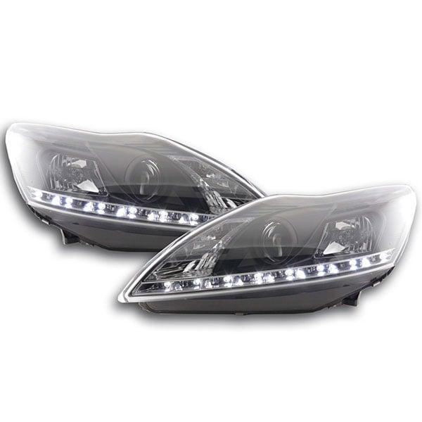 LED Frontlykter svarte Ford Focus