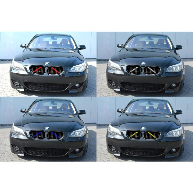 Färgade kåpor till v-brace kylarstag BMW 5-serie 2003-2010